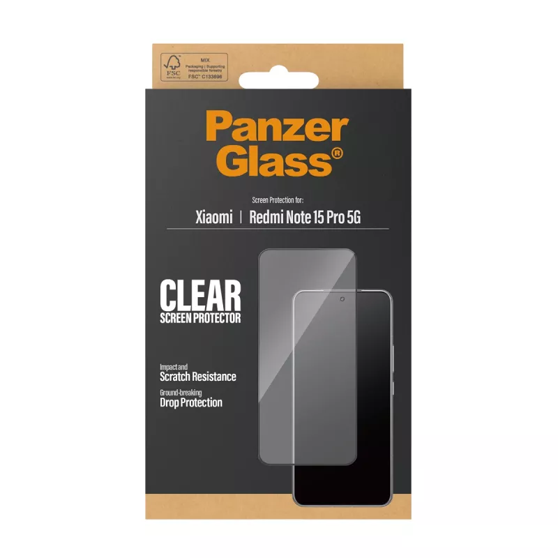 PanzerGlass ® Apsauginė plėvelė ekranui Xiaomi Redmi Note 15 Pro 5G | Itin platus pritaikymas