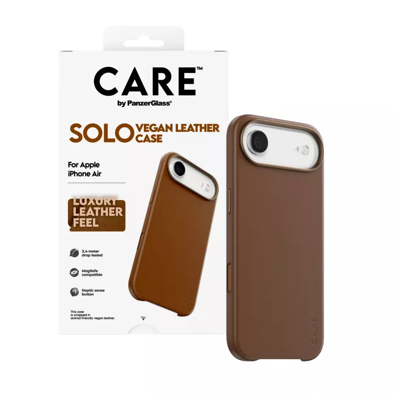 Telefono dėklas PanzerGlass CARE Solo Case, skirtas Apple iPhone Air, rudas, apsauginis