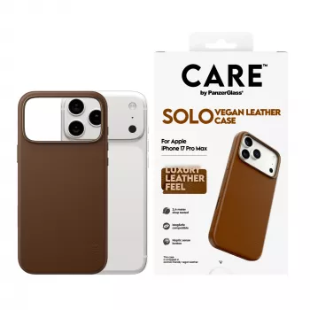 Telefono dėklas PanzerGlass CARE Solo Case Brown, skirtas Apple iPhone 17 Pro Max, dėklas, rudas
