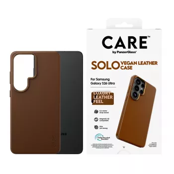 PanzerGlass CARE™ by ® Solo dėklas rudas su Qi Samsung Galaxy S26 Ultra