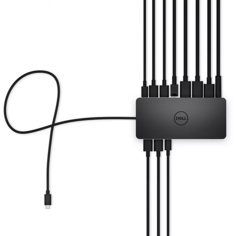 DELL Universal Dock - UD22, dokinė stotelė, USB 3.2 Gen 2 (3.1 Gen 2) Type-C, 96 W, 10,100,1000 Mbit/s, juoda, 5120 x 2880 pikselių