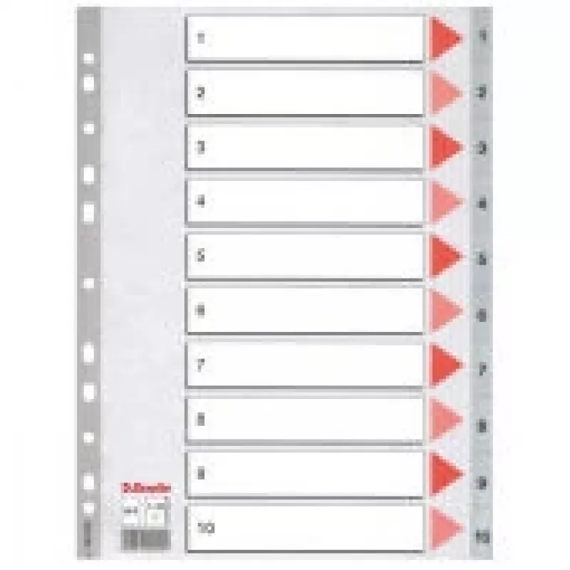 Esselte rodyklė 1-10 PP A4 Pilka