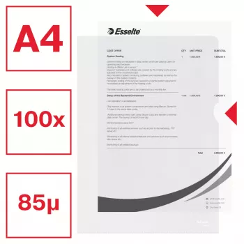 Esselte Essential aplankas A4, 30 % perdirbto plastiko, gauto prieš vartojimą