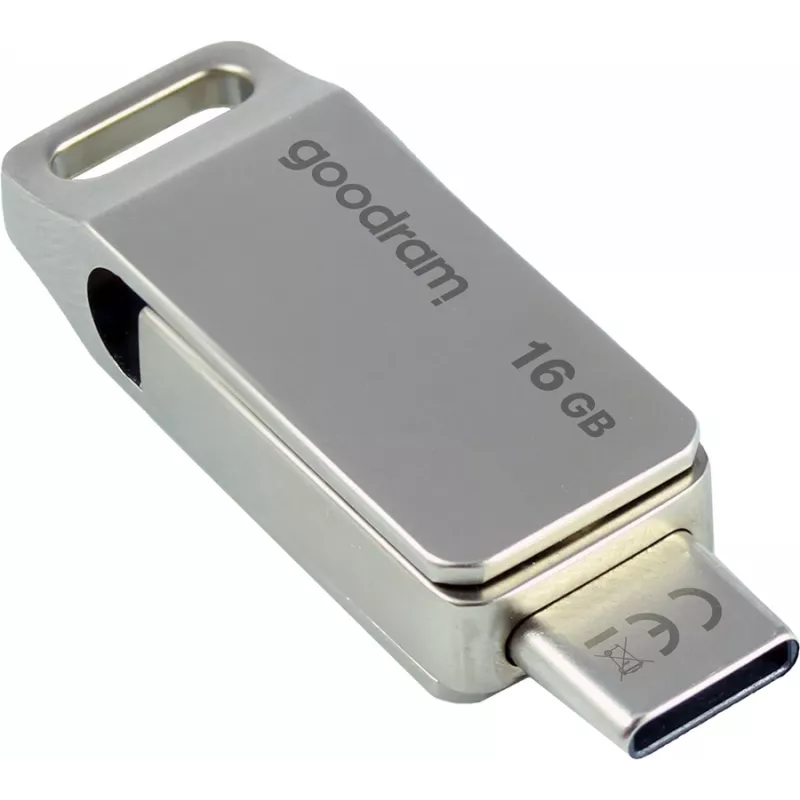 Goodram ODA3 USB atmintinė 16 GB USB Type-A / USB Type-C 3.2 Gen 1 (3.1 Gen 1) Sidabrinė