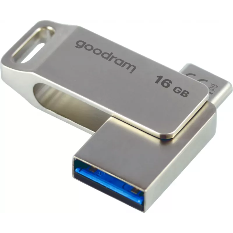 Goodram ODA3 USB atmintinė 16 GB USB Type-A / USB Type-C 3.2 Gen 1 (3.1 Gen 1) Sidabrinė