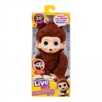 Moose Toys Little Live Pets My Baby Monkey 'Chikki Cherry', Berniukas/Mergaitė, 2 m., Skleidžiantis garsus