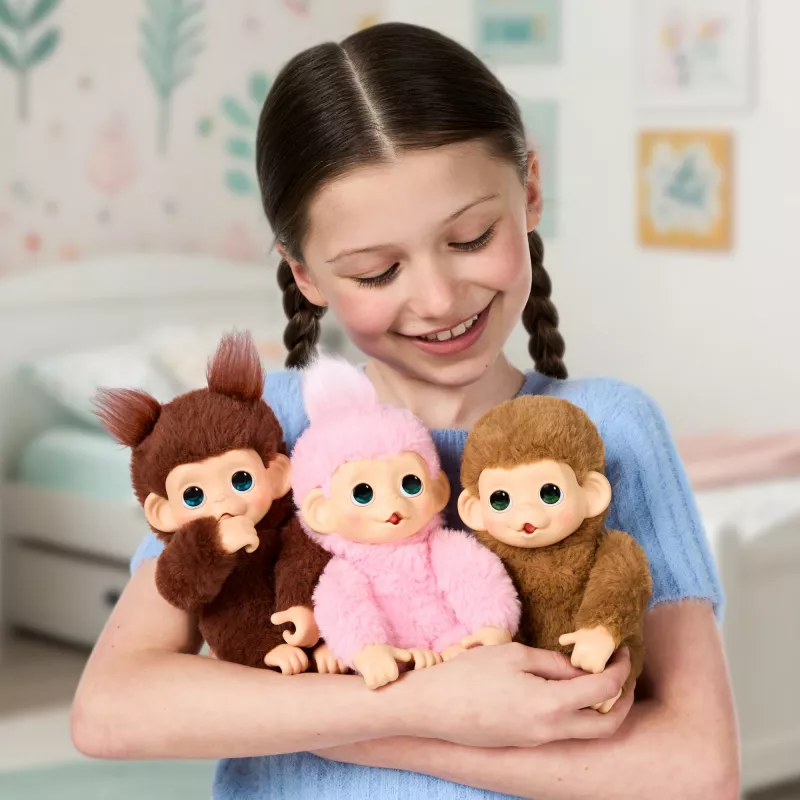 Moose Toys Little Live Pets My Baby Monkey 'Chikki Cherry', Berniukas/Mergaitė, 2 m., Skleidžiantis garsus