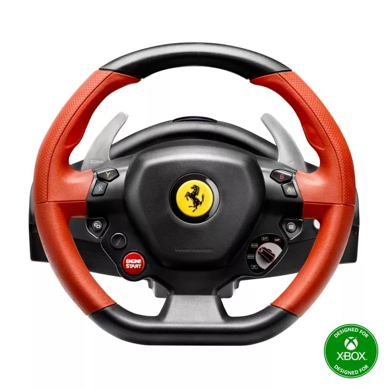 Thrustmaster Ferrari 458 Spider juodas, raudonas USB vairas + pedalai Xbox One