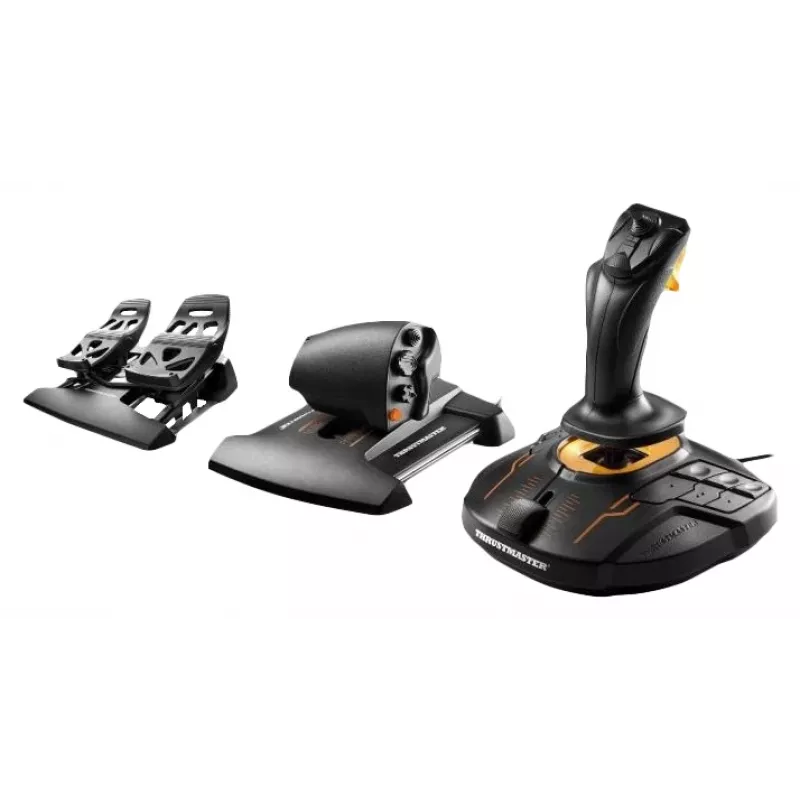 Thrustmaster T-16000M FCS Flight Pack Juoda USB Joystick Analogue / Digital MAC, PC