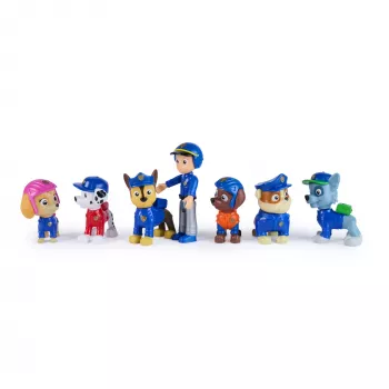 PAW Patrol Paieškos ir gelbėjimo komandos rinkinys su 7 kolekcionuojamomis veiksmo figūrėlėmis, įskaitant Ryderį ir 6 šuniukus, žaislai vaikams nuo 3 metų