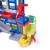 PAW Patrol : Pup Squad, Search & Rescue HQ Playset su Chase Pup Squad lenktynininku, Humdinger veiksmo figūrėle ir Kitty draugu, vaikiški žaislai berniukams ir mergaitėms nuo 3 metų