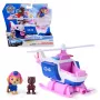 PAW Patrol: Search & Rescue, Skye gelbėjimo sraigtasparnis su 2 figūrėlėmis, herojų sraigtasparnio žaislas su atitraukimo ir paleidimo veiksmu, žaislai vaikams berniukams ir mergaitėms nuo 3 metų