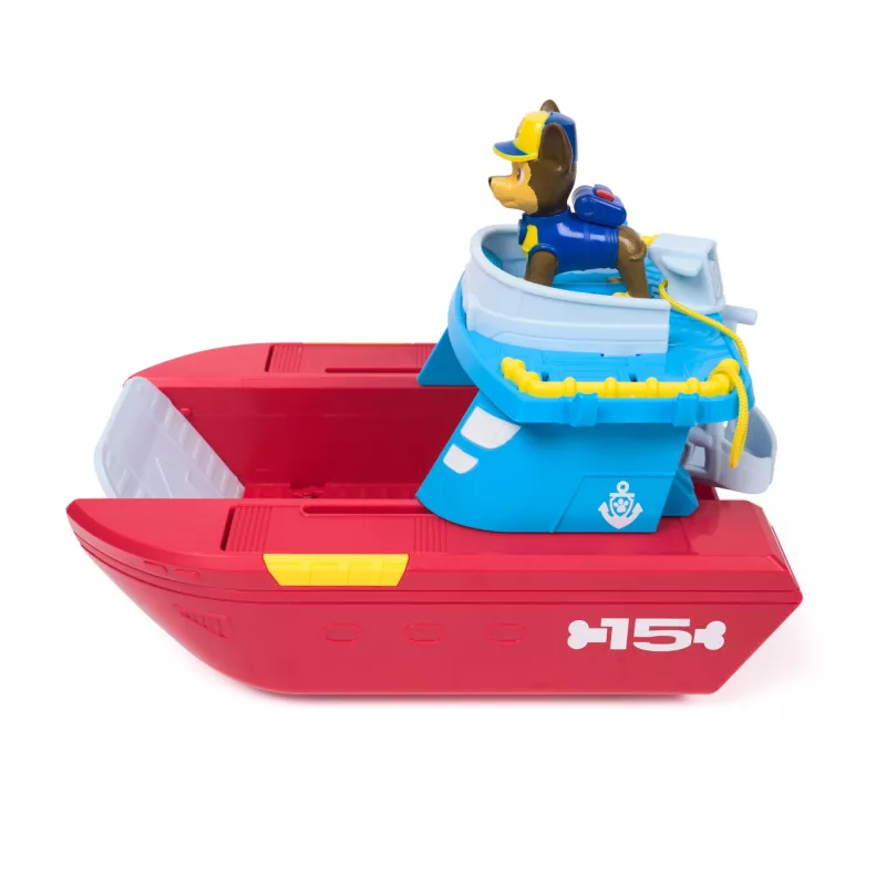 PAW Patrol Sea Patroller Vehicle su Chase ir ryklio figūrėlėmis, 2 patruliavimo režimai, žaislai berniukams ir mergaitėms nuo 3 metų