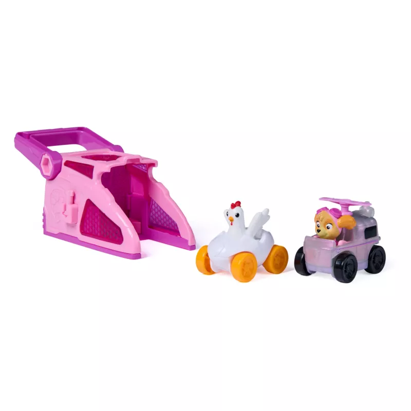 PAW Patrol Skye Pup Squad leidimo įrenginių komplektas su Chickaletta transporto priemone, 2 vnt. rinkinys, žaislai berniukams ir mergaitėms nuo 3 metų
