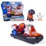 PAW Patrol : Search & Rescue, Zuma Rescue Hovercraft vandens transporto priemonė su 2 figūrėlėmis, žaislinė valtis su atitraukimo veiksmu, vaikiški žaislai berniukams ir mergaitėms nuo 3 metų