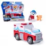 PAW Patrol: Search & Rescue, Marshall Rescue Responder automobilis su 2 figūrėlėmis, žaislinis sunkvežimis su atitraukimo ir paleidimo mechanizmu, žaislai berniukams ir mergaitėms nuo 3 metų