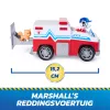PAW Patrol: Search & Rescue, Marshall Rescue Responder automobilis su 2 figūrėlėmis, žaislinis sunkvežimis su atitraukimo ir paleidimo mechanizmu, žaislai berniukams ir mergaitėms nuo 3 metų