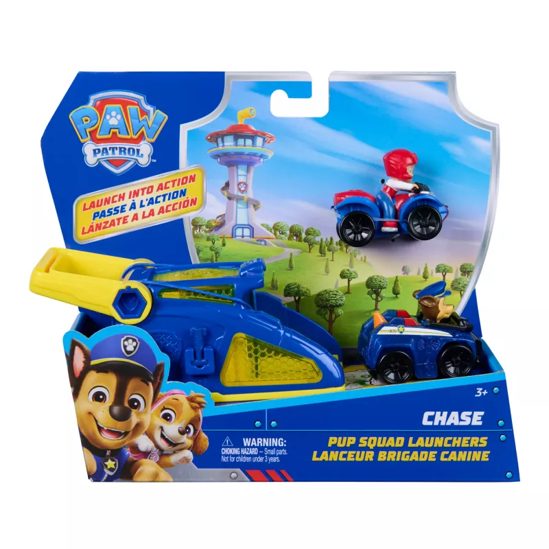 PAW Patrol Chase Pup Squad paleidikliai su Ryder transporto priemone, 2 vnt. rinkinys, žaislai berniukams ir mergaitėms nuo 3 metų