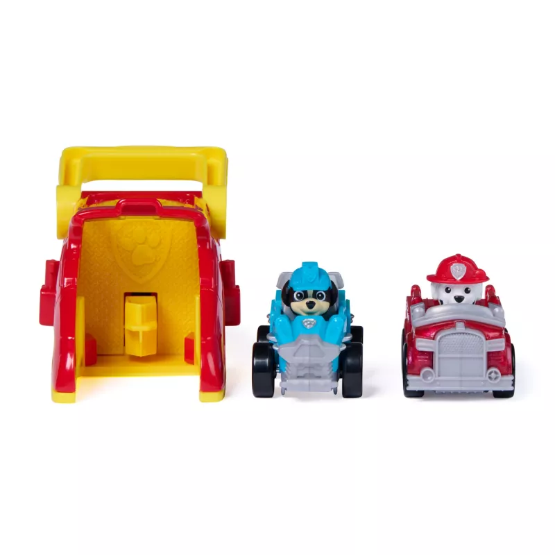 PAW Patrol Marshall Pup Squad Launchers su Rex Transporto priemone, 2 vnt. rinkinys, žaislai berniukams ir mergaitėms nuo 3 metų