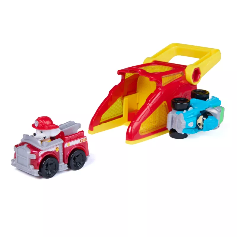 PAW Patrol Marshall Pup Squad Launchers su Rex Transporto priemone, 2 vnt. rinkinys, žaislai berniukams ir mergaitėms nuo 3 metų