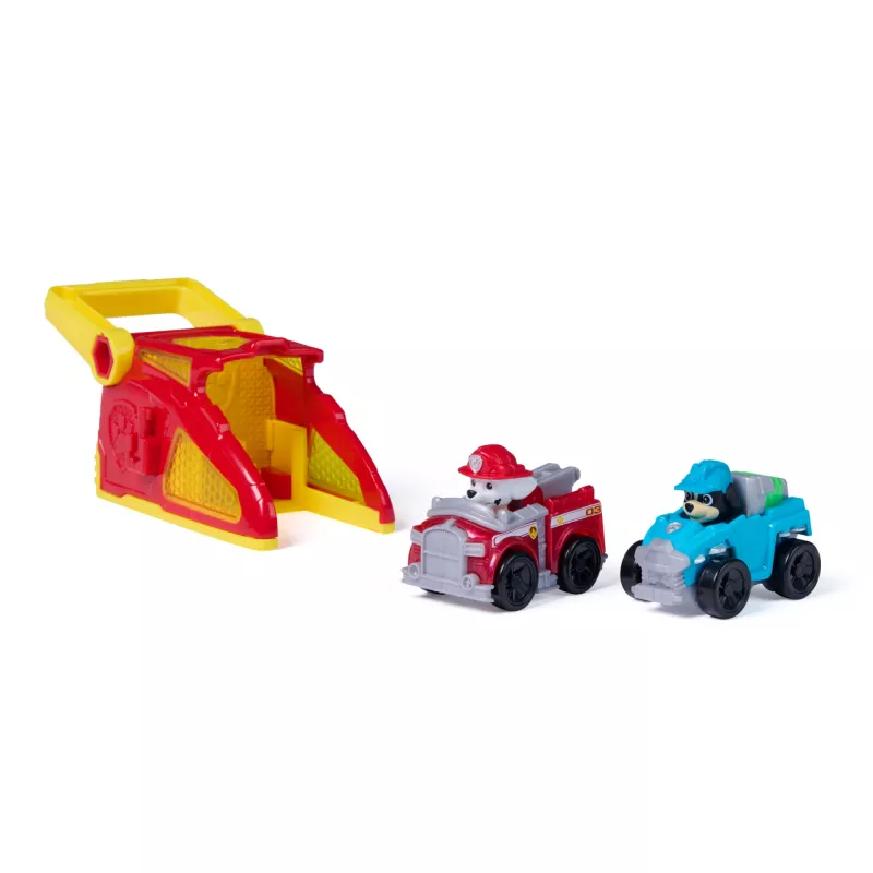 PAW Patrol Marshall Pup Squad Launchers su Rex Transporto priemone, 2 vnt. rinkinys, žaislai berniukams ir mergaitėms nuo 3 metų