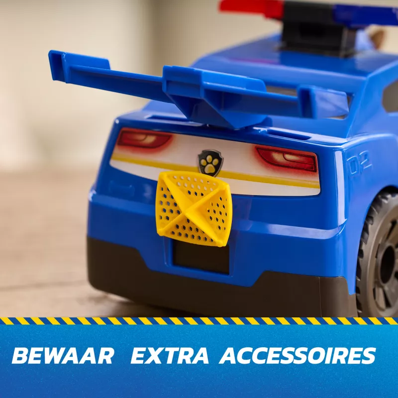 PAW Patrol : Search & Rescue, Chase Launch 'N' Rescue Cruiser su figūrėle ir 2 sviediniais, šviesomis, garsais ir paslėptu paleidimo mechanizmu, vaikiški žaislai berniukams ir mergaitėms nuo 3 metų