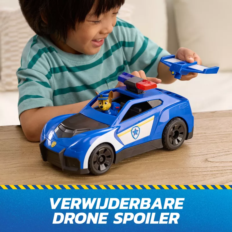 PAW Patrol : Search & Rescue, Chase Launch 'N' Rescue Cruiser su figūrėle ir 2 sviediniais, šviesomis, garsais ir paslėptu paleidimo mechanizmu, vaikiški žaislai berniukams ir mergaitėms nuo 3 metų