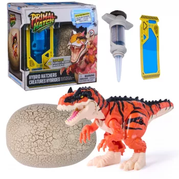 Primal Hatch Hybrid Hatchers – žaisliniai dinozaurai ir kiaušiniai, paslaptingos mini dino būtybės, žaislai berniukams ir mergaitėms nuo 5 metų, stiliai gali skirtis
