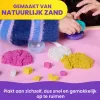 Kinetic Sand, Smoothie Mixer žaidimų rinkinys, Velykų krepšelio priedai, apima 14 oz formuojamo žaidimo smėlio, įrankiai ir ledinuko formelė, žaidimo maisto žaislas