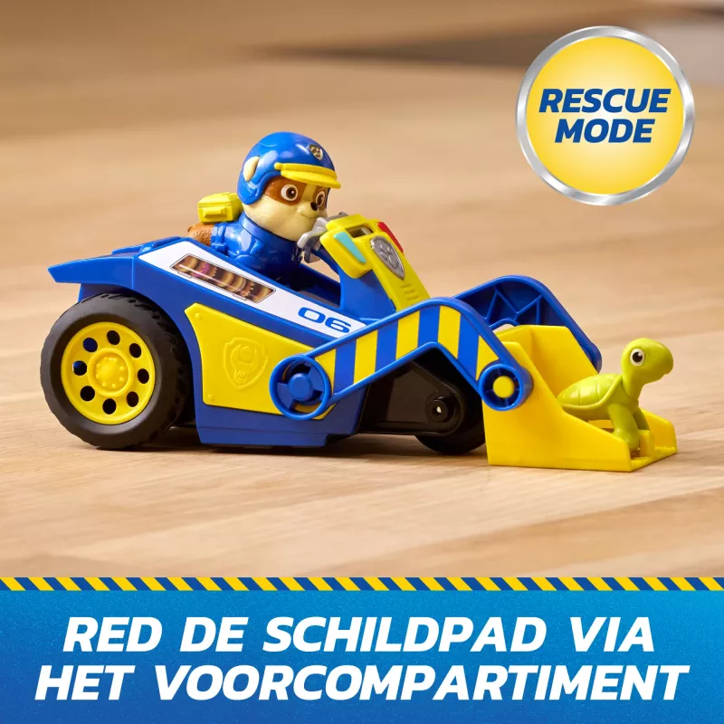 PAW Patrol : Search & Rescue, Rubble Rescue Buldozeris su 2 figūrėlėmis, policijos automobilio žaislas su atgalinio traukimo veiksmu, žaislai berniukams ir mergaitėms nuo 3 metų