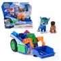PAW Patrol: Paieška ir gelbėjimas, Rocky gelbėjimo perdirbėjo transporto priemonė su 2 figūrėlėmis, žaislinis automobilis su atitraukimo mechanizmu, vaikiški žaislai berniukams ir mergaitėms nuo 3 metų