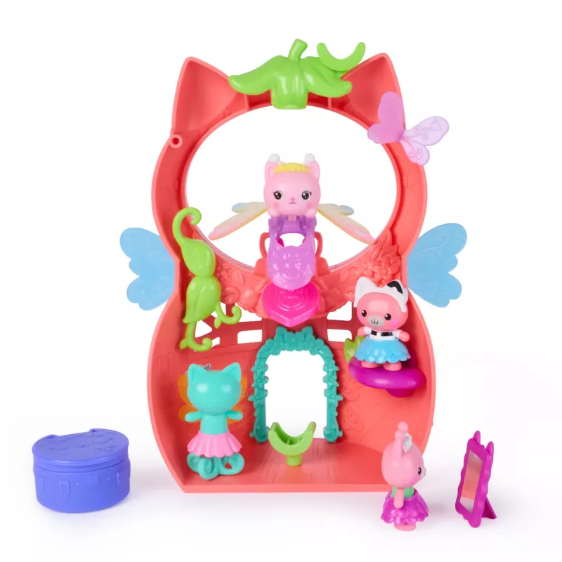 Gabby's Dollhouse Fairylandia, Kitty Fairy’s Flutter-riffic žaidimų rinkinys su 12 dalių ir išskirtiniu Flutter-riffic žiedu, žaislai vaikams mergaitėms ir berniukams nuo 3 metų