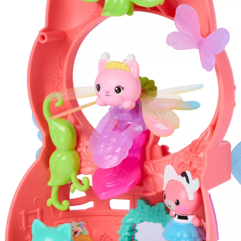 Gabby's Dollhouse Fairylandia, Kitty Fairy’s Flutter-riffic žaidimų rinkinys su 12 dalių ir išskirtiniu Flutter-riffic žiedu, žaislai vaikams mergaitėms ir berniukams nuo 3 metų