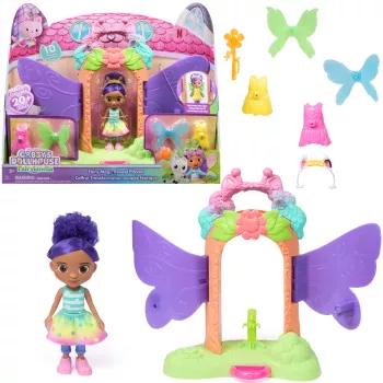 Gabby's Dollhouse Fairylandia, fėjų magijos atskleidimo žaidimų rinkinys su transformacijos funkcija ir lėlių namelio priedais, žaislai mergaitėms ir berniukams nuo 3 metų