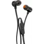 JBL T290 ausinės su mikrofonu laidinės į ausis įdedamos skambučiams / muzikai juodos