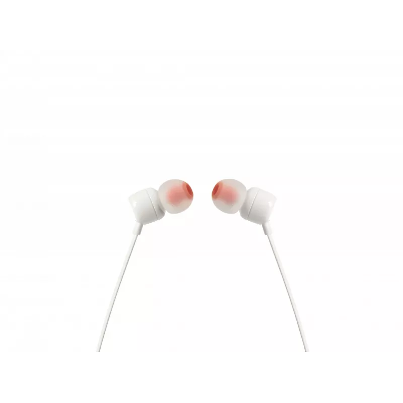JBL Tune 110 BALTA, laidinės, 20 - 20000 Hz, muzikai, ausinės, baltos