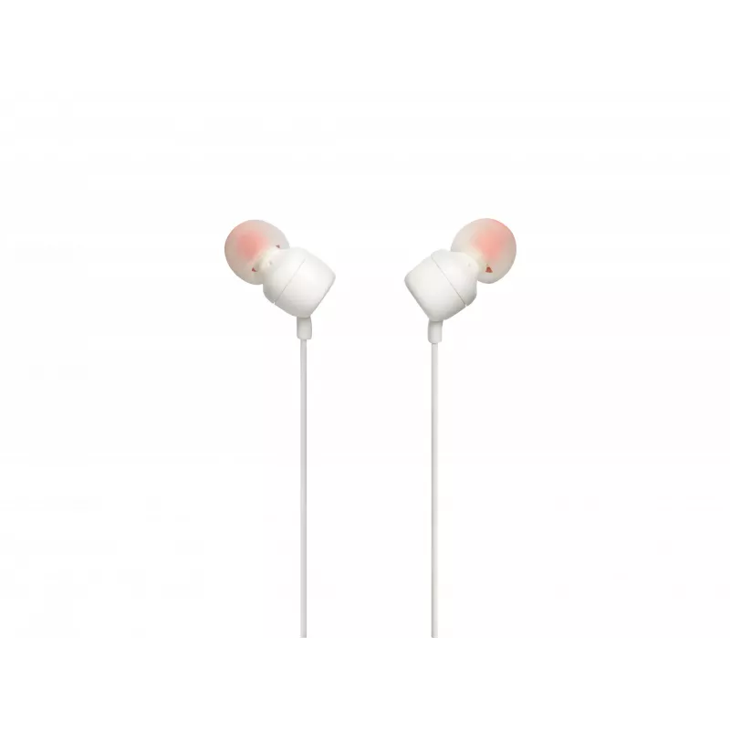 JBL Tune 110 BALTA, laidinės, 20 - 20000 Hz, muzikai, ausinės, baltos