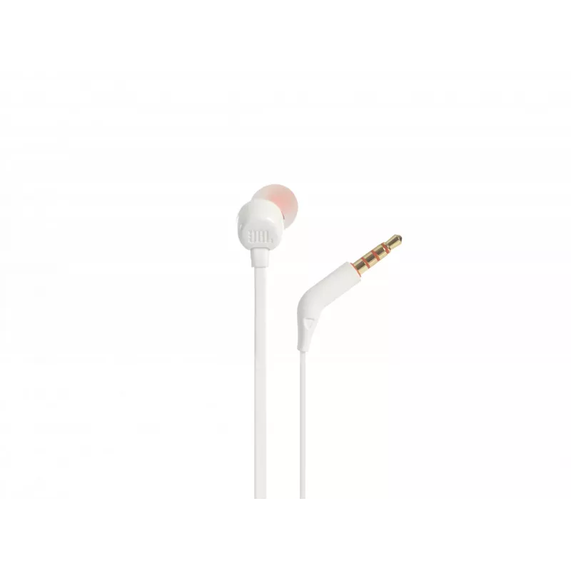 JBL Tune 110 BALTA, laidinės, 20 - 20000 Hz, muzikai, ausinės, baltos