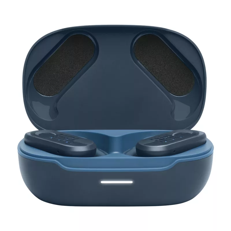 „JBL Endurance Peak 3“ mėlynos ausinės belaidės užkabinamos ant ausies skambučiams / muzikai / sportui / kasdienai USB Type-C „Bluetooth“