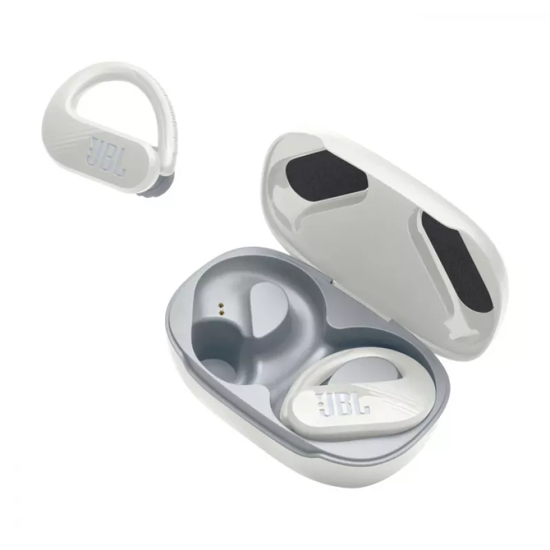 JBL Endurance PEAK 3 ausinės True Wireless Stereo (TWS) ausų kabliukas Skambučiai / muzika / sportas / kasdienis USB Type-C Bluetooth įkrovimo stovas balta