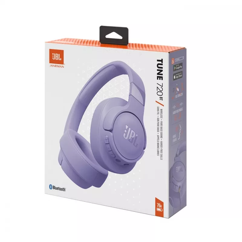 JBL Tune 720BT ausinės belaidės ant galvos skambučiams/muzikai Bluetooth violetinės