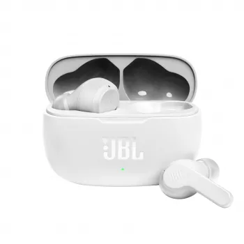 JBL Wave 200 TWS WHITE, Wireless, 20 - 20000 Hz, Muzika, 48 g, Ausinės, Balta