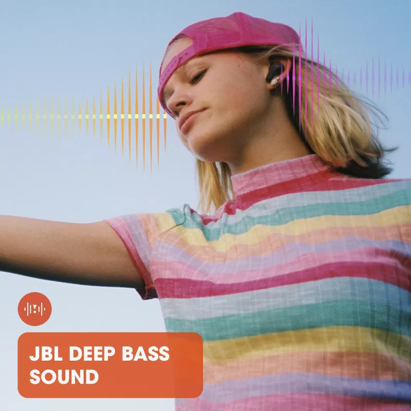 JBL Wave 200 TWS WHITE, Wireless, 20 - 20000 Hz, Muzika, 48 g, Ausinės, Balta