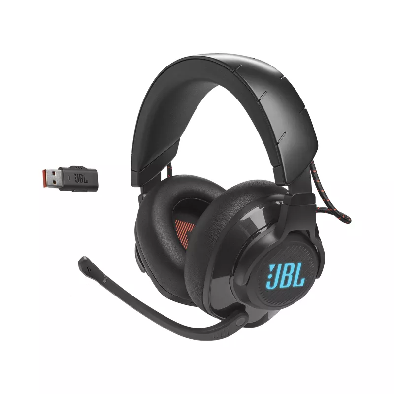 JBL Quantum 610 Wireless ausinės su mikrofonu laidinis ir belaidis ryšys ant galvos žaidimams USB Type-C juoda