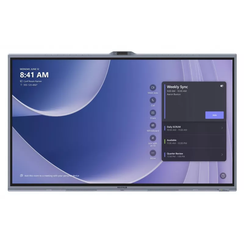 MAXHUB XBoard V7 serija V655T 65 colių „Microsoft Teams Rooms“ interaktyvusis jutiklinis ekranas