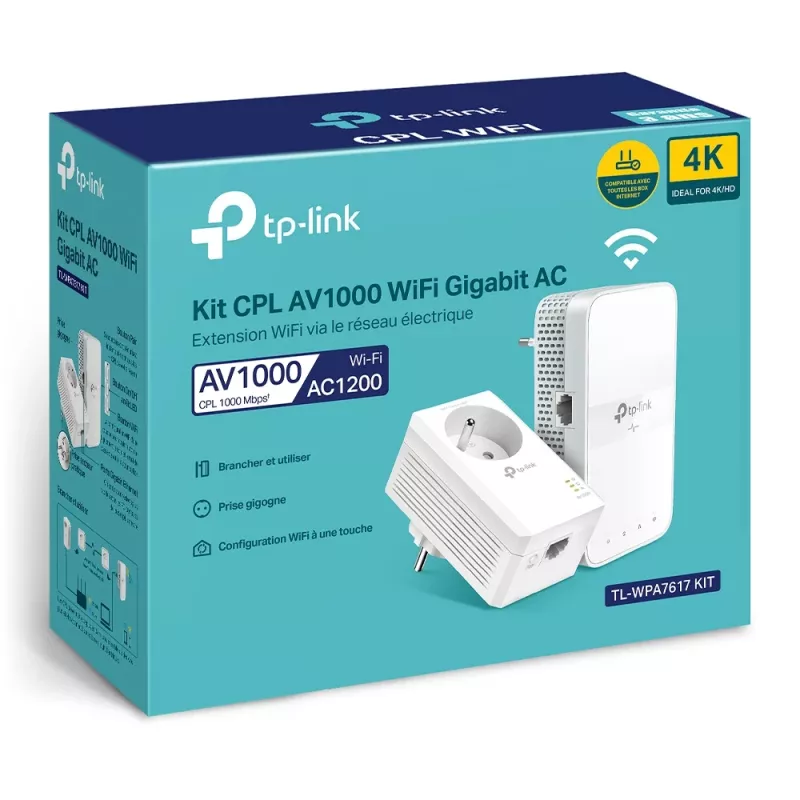 TP-Link TL-WPA7617 KIT 1200 Mbit/s Ethernet LAN Wi-Fi baltas 2 vnt.