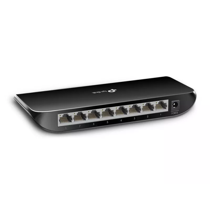 TP-Link 8 prievadų gigabitinis stalinis tinklo komutatorius, nevaldomas, Gigabit Ethernet (10/100/1000), montuojamas ant sienos
