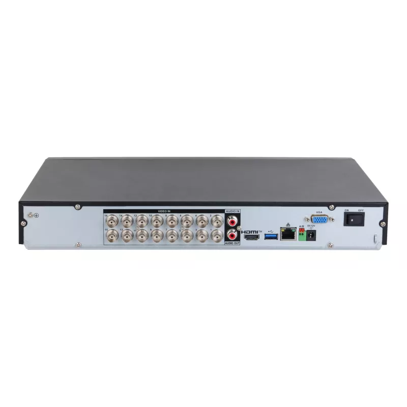 DVR Dahua Technology XVR5216AN-4KL-I3/T — 16 kanalų 4K (3840x2160), H.264/H.265, 1xRJ45, 1xUSB3.2, 1xUSB2.0, maks. HDD 16 TB, juodas