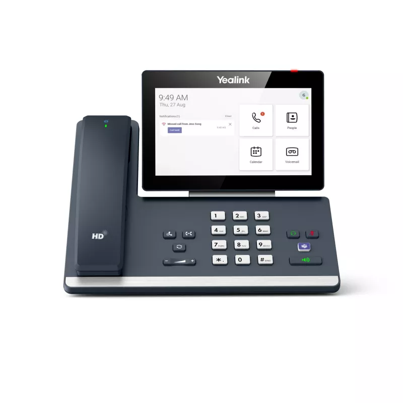 Yealink MP58-WH Microsoft Teams Edition, IP telefonas, pilkas, belaidis ragelis, stalinis, Android, Microsoft Teams