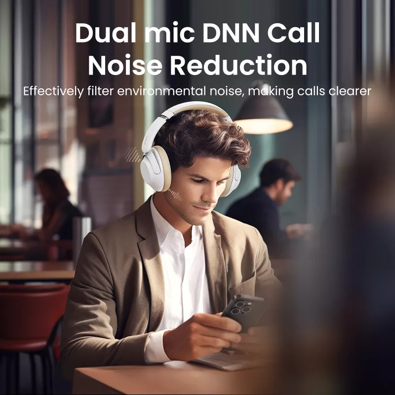 Ugreen HiTune Max5 ausinės laidinės ir belaidės galvos juosta skambučiai/muzika Bluetooth balta